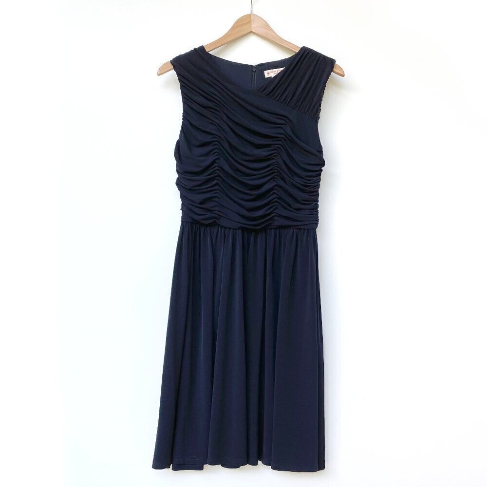 NWT Brooks Brothers Black Sleeveless Ruched Dress Size S
